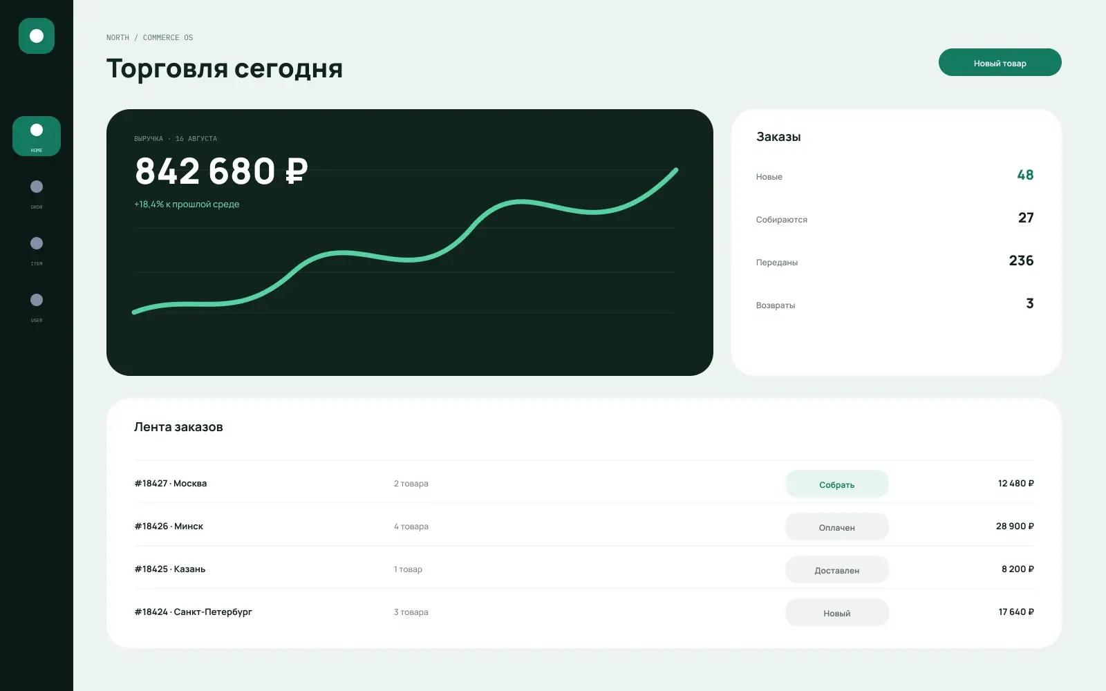Концепт интерфейса: Online Store